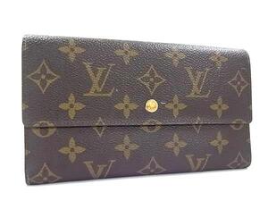 1円 ■美品■ LOUIS VUITTON ルイヴィトン M61215 モノグラム ポルトトレゾール インターナショナル 三つ折り 長財布 ブラウン系 FE6845