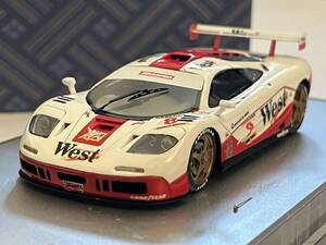 PROVENCE MOULAGE 1/43 マクラーレン F-1 GT-R WEST 1995BPR ガレージキット MODULO特注 組立塗装完成品 アンテナ外れ難有 ケース付現状品