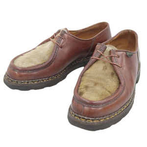 美品 箱付 パラブーツ Paraboot ミカエルフォック マルシェ アザラシ カーフレザー シューズ 42.5 27-27.5cm メンズ