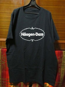 00s ビンテージ Haagen Dazs ハーゲンダッツ アイスクリーム ロゴ Tシャツ ■ アート バンドT ブラック フラッグ イアンマッケイ エロ