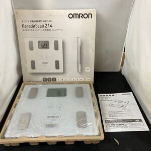 OMRON オムロン 体重体組成計 HBF-214 カラダスキャン ホワイト 取扱説明書　K4419