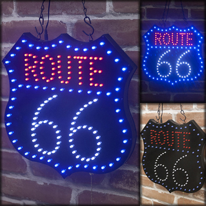 LED ボード ROUTE66 ルート66 ネオン サイン 看板 電飾 アメリカ　ディスプレイ　ガレージ