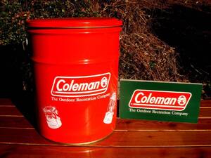 入手困難★デッドストック★非売品★【Coleman】お宝コールマン★クッション付★ペール缶★稀少RED♪