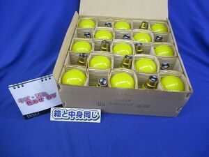 セラミック カラー電球(25個入)(黄) 220V-40W B-22