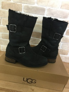 UGG アグ ブーツ W OREGON オレゴン ロング ベルト ボア 1008214 ブラック 24CM 33831800#2