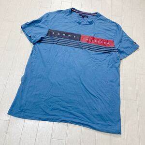 3967☆ TOMMY HILFIGER トミーヒルフィガー トップス 半袖Tシャツ クルーネックTシャツ メンズ M ブルー