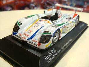 1/43 ミニチャンプス アウディ R8 LeMans 24hrs 2001 ミニカー