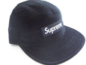 13 Supreme Corduroy Camp Cap Croc Strap Black黒