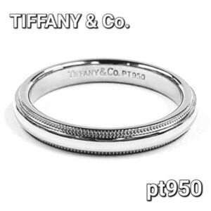 【ティファニー】TIFFANY&Co. ミルグレイン プラチナ PT950 リング 指輪 【正規箱付】