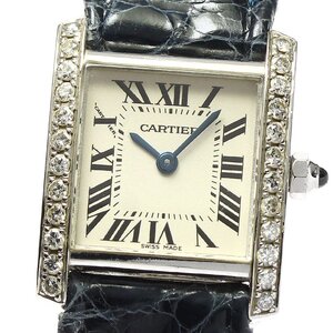 カルティエ CARTIER W5001256 タンクフランセーズSM K18WG アフターダイヤベゼル クォーツ レディース _784930