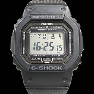 25A034　カシオ　CASIO　GW-5000　ジーショック　G-SHOCK　メンズ腕時計　動作品　ソーラー　デジタル　タフソーラー　ブラック　１円～