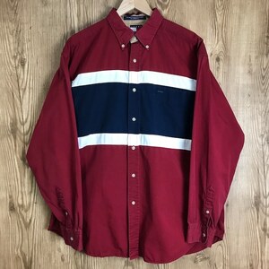 90s VINTAGE TOMMY HILFIGAR ボタンダウン 長袖シャツ メンズ Lサイズ 90年代 トミーヒルフィガー 古着 e24031605