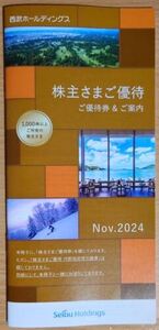 最新　西武ホールディングス　株主優待冊子（1000株）　1冊　送料込②