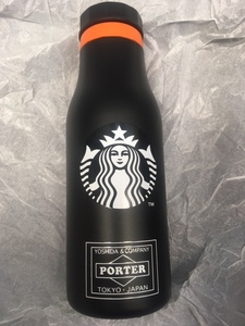 スターバックス×ポーター　PORTER　ステンレスロゴボトル　ブラック　473ml