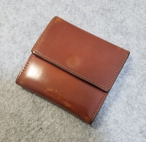 【希少品】１円スタート Camille Fournet カミーユフォルネ 財布 コードバン ブラウン 小銭入れ コインケース