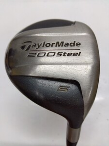 TaylorMade 200steel FW 5W flex:R メンズ右 オリジナルカーボンシャフト テーラーメイド フェアウェイウッド カバー付き メーカー違い