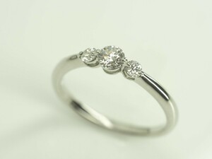 R082●　STAR JEWELRY　スタージュエリー極上良質天然ダイヤモンドリング　指輪　Pt950 D0.30ct 10号　ご希望の方にスタージュエリー箱付き