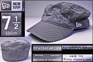 NEW ERA ★ ニューエラ ★ ワークキャップ ★ グレー系 カモフラージュ柄 ★ 7 1/2 ★ 59.6cm ★ 綿100% ★ 厚地 ★ 中古品 ★