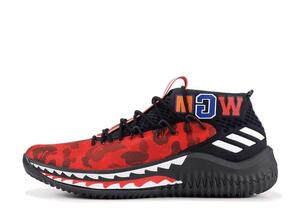 A BATHING APE ADIDAS DAME 4 "PACK RED" 27cm AP9976