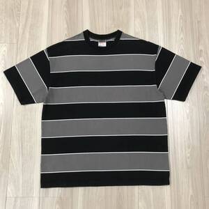 BEAMS ONEITA Border BIG TEE HEAVY WEIGHT ビームス オニータ シャツ 別注 厚地 ヘビーウェイト ボーダー ブラック カットソー Tシャツ