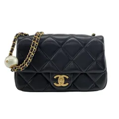 CHANEL(シャネル) ショルダーバッグ美品  シングルフラップマトラッセ AS4868 黒 ゴールド金具/チェーンショルダー ラムスキン