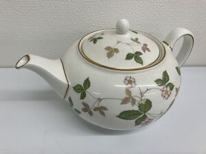 □N206-H21-1918 WEDGWOOD ウェッジウッド WILD STRAWBERRY ワイルドストロベリー Bone China 約10.5×13cm 洋食器 ポット