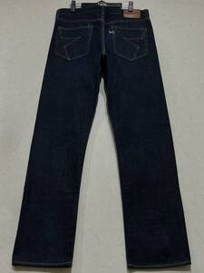 ※バンソン VANSON LOT 103 クロスボーン デニム パンツ 未裾直 日本製 濃紺 34 　　　　 BJBD.Ｃ