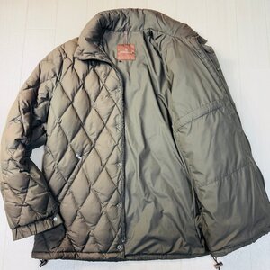 表記2 L相当★モンクレール/MONCLER ダイヤキルティング ダウンジャケット コート 収納フード アウター ロゴジップ メンズ カーキ系