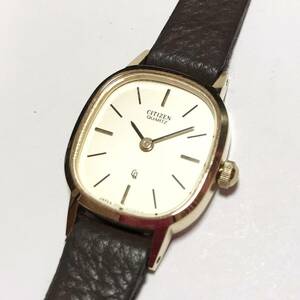 【1円】 時計 CITIZEN シチズン 贈 1983 日本電信電話公社総裁 QUARTZ クォーツ 2針 ゴールド系 金系 腕時計 ウォッチ ジャンク品扱い