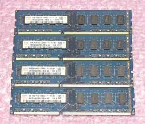 PC3-12800U(DDR3-1600)-4GB×4枚★合計16GB/hynix