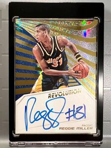 激レア直書 Auto 18 Panini Revolution Reggie Miller レジー・ミラー 直筆 サイン NBA Pacers ペイサーズ バスケ HOF 3P王 The 50th 75th