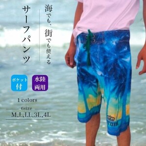 メンズ 水着 大きいサイズ 3L 4L 5L 海パン サーフパンツ 男性用 海水パンツ メンズ水着 ロング AP0002 M