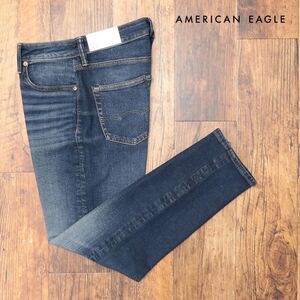 AMERICAN EAGLE/28インチ/美脚デニムパンツ 0118-6488 ストレッチ ウォッシュ加工 ストリート サーフ 新品/青/ブルー/ih295/