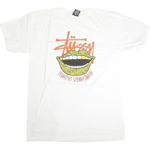 STUSSY ステューシー POSITIVE VIBRATIONS WHITE Tシャツ 白 Size 【M】 【新古品・未使用品】 20812832