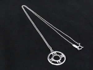 1円 ■美品■ TIFFANY＆Co ティファニー アトラス オープン メダリオン SV925 ネックレス ペンダント アクセサリー シルバー系 AY9738