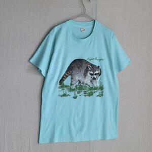 USA製 80s SCREEN STARS Tシャツ / ユニセックス M コットン ポリ プリント イラスト 動物 半袖 レディース ビンテージ T4-08040-9209