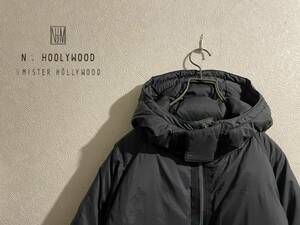 ◯ N.HOOLYWOOD フーデッド ダウン ジャケット / エヌハリウッド パーカー コンパイル ナイロン ミリタリー グレー 38 Mens #Sirchive