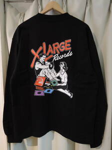 X-LARGE XLARGE エクストララージ LISTEN TO THE RECORD L/S TEE 黒 Lサイズ 人気商品 送料\230~　値下げしました！