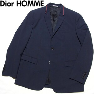 16SS Dior HOMME ディオールオム 襟切替 2B テーラード ジャケット 48 ネイビー 633C261A3661