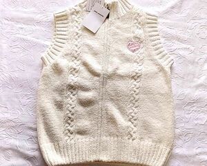 ポンポネット ベスト Sサイズ 140 タグ付き ナルミヤ 子供服 キッズ レトロ デッドストック 当時物