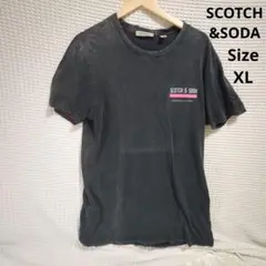 【人気☆オシャレ☆SCOTCH&SODA】グレー　ピンク　Tシャツ サイズXL