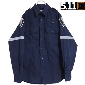 5232/5.11TACTICAL 長袖シャツ M●PARAMEDIC STUDENT ワッペン付 リフレクターライン ミリタリー ワークシャツ サバゲー タクティカル 古着