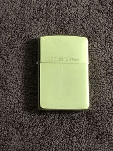 ZIPPO ジッポ ソリッドブラス ジッポー SOLID BRASS オイルライター　ダブルイヤー　double year 1990年製 中古品　希少品