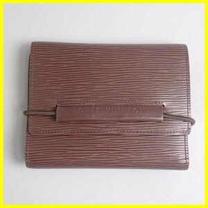 ★LOUIS VUITTON/ルイヴィトン エピ ポルトフォイユ エラスティック 三つ折り財布 M6346D/モカ/レザー/ウォレット&2011600002