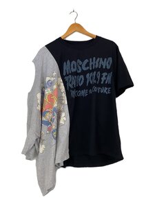 MOSCHINO◆Tシャツ/XS/コットン/ドッキング