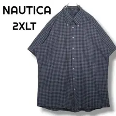 古着 NAUTICA ノーティカ 半袖シャツ チェック柄 ボタンダウン