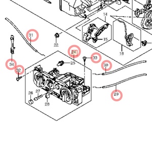 新品 未使用 スズキ純正 ジムニー JB23W 5型 6型 シエラ JB43W 4型 5型 ヒータコントロールレバーAssy ヒータコントロールケーブル Jimny