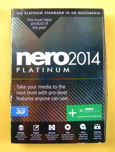 【3484】 nero 2014 Platinum for Windows English New Sealed 書込みソフト ネロ プラチナ 新品 Backup バックアップ ライティング 英語版