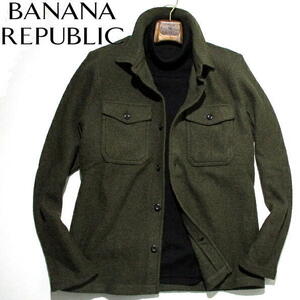 定価15400円▼ 新品 未使用 秋冬 バナナリパブリック　ウール混　CPOジャケット　Mサイズ　BANANA REPUBLIC　バナリパ　カーキ　メンズ