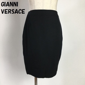 【人気】GIANNI VERSACE/ジャンニ ヴェルサーチ イタリア製 タイトスカート ブラック サイズ38 レディース/S503